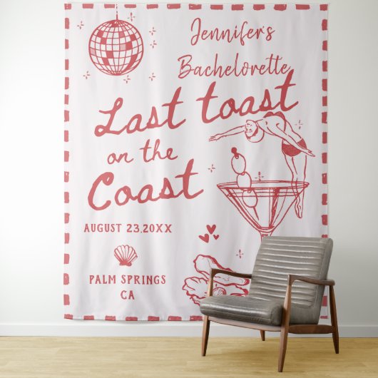 コーストレッドの最後のトーストバチェロレッテ タペストリー (インサイチュ)