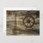 コースト初期の航海のヘルムホイールライトハウス ポストカード (正面/裏面)