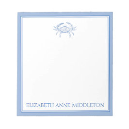 コースト名門私立校風のブルーとホワイトカパーソナライズされたニ ノートパッド