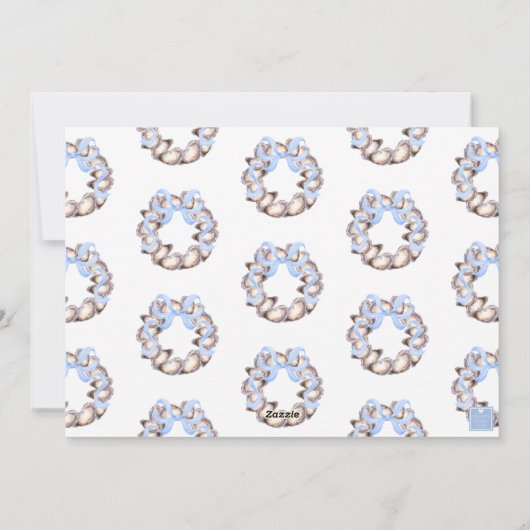 コースト名門私立校風のーオイスターボウリースフォトホリデー シーズンカード (裏面)