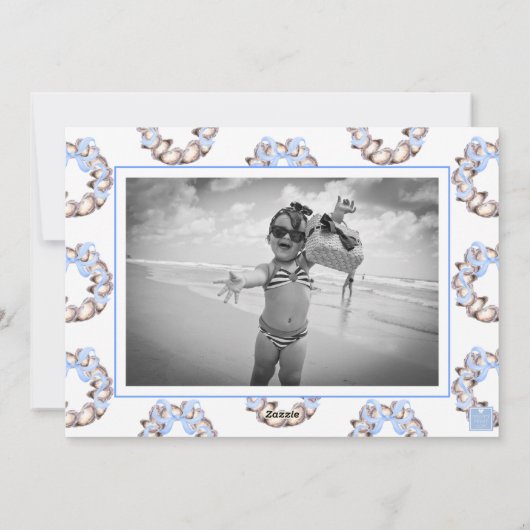 コースト名門私立校風のーオイスターボウリースフォトホリデー シーズンカード (裏面)