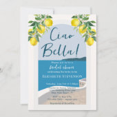 コースト地中海のチャオベラブライダルシャワー 招待状 (正面)