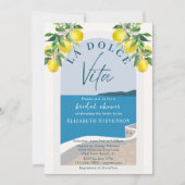 コースト地中海のラドルチェヴィータブライダルシャワー 招待状 (正面)