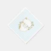 コースト地中海スタイルのレモンクレスト ウェディング スタンダードカクテルナプキン (角)