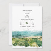 コースト素朴グリーンファームランズビュービーチ結婚式 招待状 (正面)