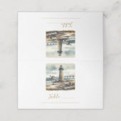 コースト素朴ライトハウスシーサイドビーチテーブル プレイスカード (外部開封)