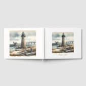 コースト素朴ライトハウスシーサイドビーチ結婚式 ゲストブック (全面)