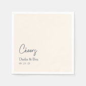 コースト結婚ーカクテルナプキン新郎新婦の名前 スタンダードカクテルナプキン (正面)