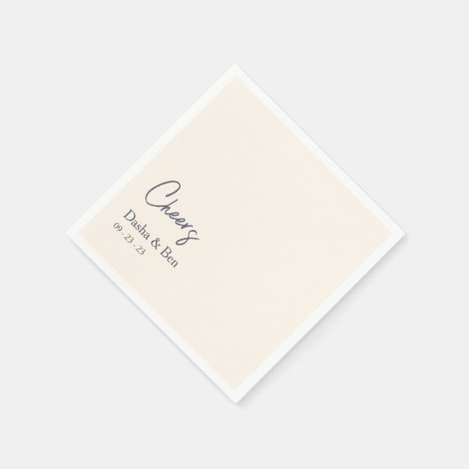 コースト結婚ーカクテルナプキン新郎新婦の名前 スタンダードカクテルナプキン (角)
