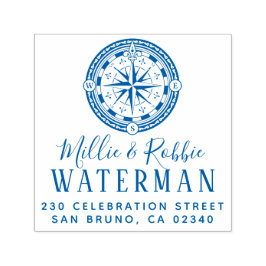 コースト結婚ーコンパス航海の差出人住所 セルフインキングスタンプ