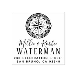 コースト結婚ーコンパス航海の差出人住所 ラバースタンプ