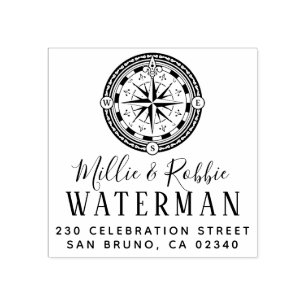 コースト結婚ーコンパス航海の差出人住所 ラバースタンプ