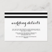 コースト結婚ーズブラックアンドホワイトゲスト詳細 エンクロージャーカード (正面)