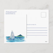 コースト航海のウォーター色クリスマスカード シーズンポストカード (裏面)