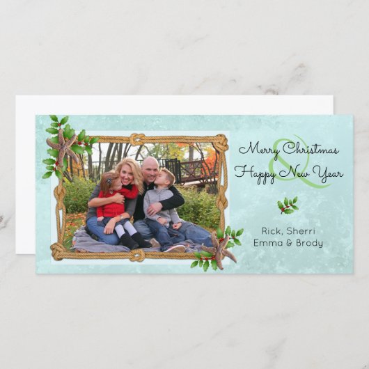 コースト航海のスターフィッシュのスプラッシュでのクリスマス シーズンカード (正面/裏面)