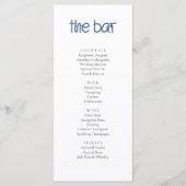 コースト航海のドリンク結婚バーカード メニュー (正面)