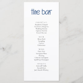 コースト航海のドリンク結婚バーカード メニュー