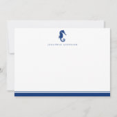 コースト航海のネイビーシーホースのノートカード ノートカード (正面)