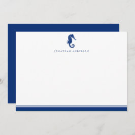 コースト航海のネイビーシーホースのノートカード ノートカード