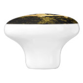 コースト航海のビーチブラックマーブルゴールデンいかり セラミックノブ (側面)