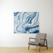 コースト航海のビーチ波水色の青い渦巻き タペストリー (インサイチュ(横))