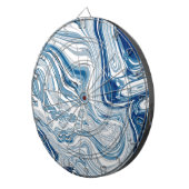 コースト航海のビーチ波水色の青い渦巻き ダーツボード (正面右)