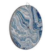 コースト航海のビーチ波水色の青い渦巻き ダーツボード (正面左)