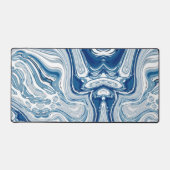 コースト航海のビーチ波水色の青い渦巻き デスクマット (正面)