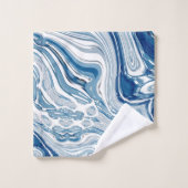 コースト航海のビーチ波水色の青い渦巻き バスタオルセット (ウォッシュタオル)