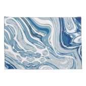 コースト航海のビーチ波水色の青い渦巻き 枕カバー (裏面-右)