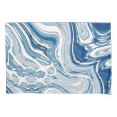 コースト航海のビーチ波水色の青い渦巻き 枕カバー (正面左)