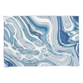 コースト航海のビーチ波水色の青い渦巻き 枕カバー (正面右)