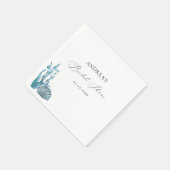 コースト航海のブルーシェルサマーブライダルシャワー スタンダードカクテルナプキン (角)