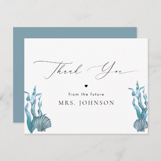 コースト航海のブルーシェルサンキューカード サンキューカード (正面/裏面)