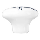 コースト航海のブルービーチハウスボートシップ車輪 セラミックノブ (側面)