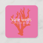 コースト航海のレッドコーラルリーフ スクエア名刺 (正面)