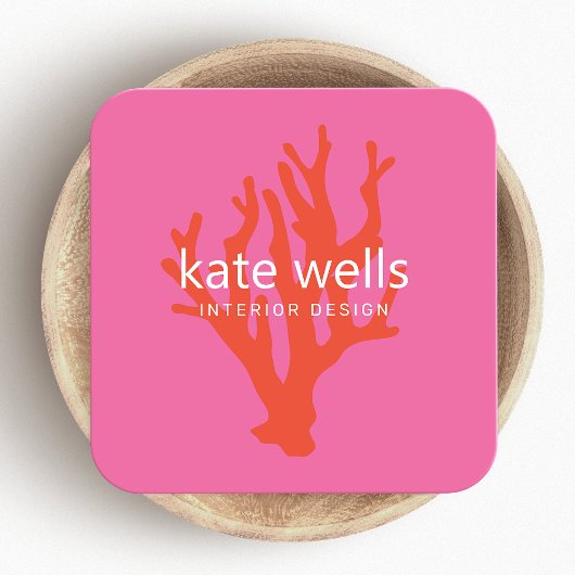 コースト航海のレッドコーラルリーフ スクエア名刺