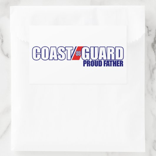コースト誇りを持ったガードの父 長方形シール (バッグ)