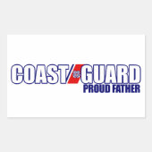 コースト誇りを持ったガードの父 長方形シール (正面)