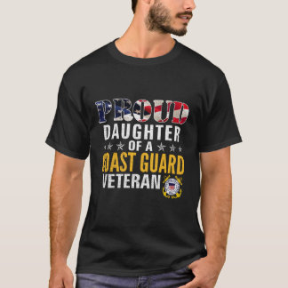 コースト誇りを持ったガード退役軍人アメリカ人Fの娘 Tシャツ