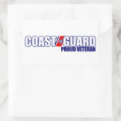 コースト誇りを持ったガード退役軍人 長方形シール (バッグ)