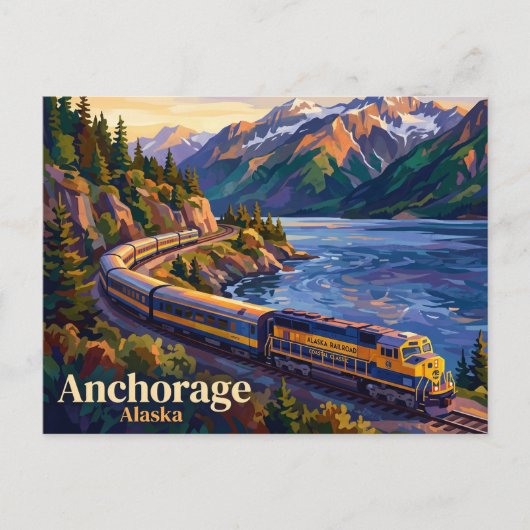 コースト・クラシック号(アラスカ鉄道)USA ポストカード (正面)