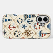 コースト・ネイティカル シームレス パターン Case-Mate iPhoneケース (裏面 (横))