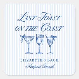 コースト・ハンドドローエレガントド・ボウの最後のトースト スクエアシール