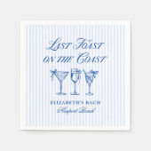 コースト・ハンドドローエレガントド・ボウの最後のトースト スタンダードカクテルナプキン (正面)