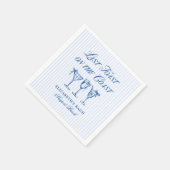 コースト・ハンドドローエレガントド・ボウの最後のトースト スタンダードカクテルナプキン (角)