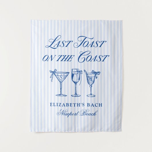 コースト・ハンドドローエレガントド・ボウの最後のトースト タペストリー (正面)