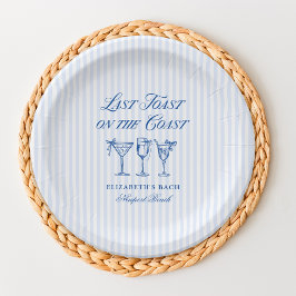 コースト・ハンドドローエレガントド・ボウの最後のトースト ペーパープレート