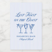 コースト・ハンドドローエレガントド・ボウの最後のトースト ワインラベル (シングルラベル)