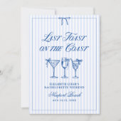 コースト・ハンドドローエレガントド・ボウの最後のトースト 招待状 (正面)